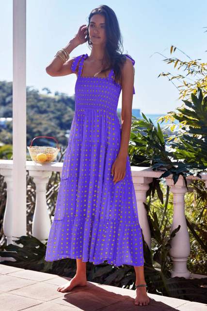 Summer Women's Clothing Leisure Commuter Sleeveless Spice Girl Printed Long Sling dress