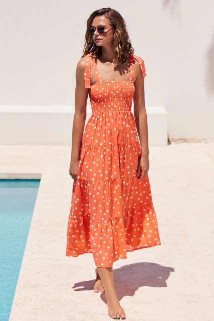Summer Women's Clothing Leisure Commuter Sleeveless Spice Girl Printed Long Sling dress