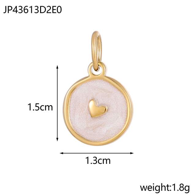 Mother shell series stainless steel charm diy jewelry accessory