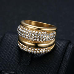 Hip-hop fashion personalized ring stainless steel diamond rings