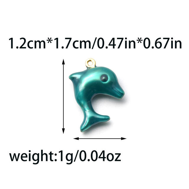 304 stainless steel enamel starfish shell ocean series charm diy jewelry accessory