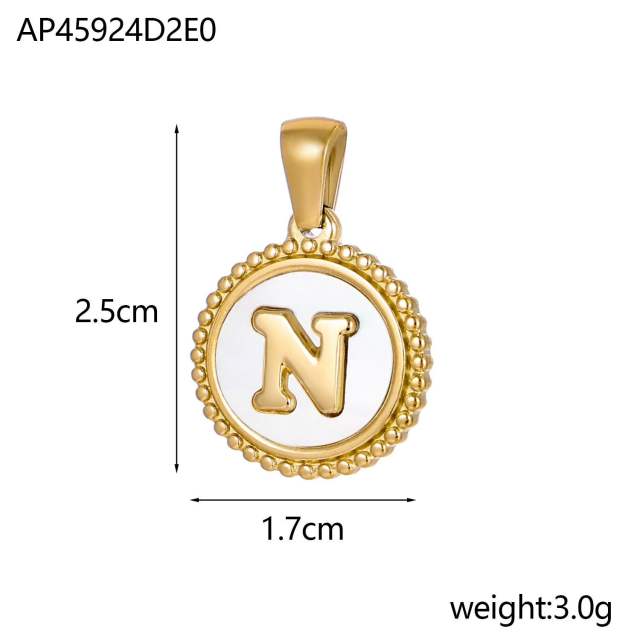 Mother shell series stainless steel charm diy jewelry accessory