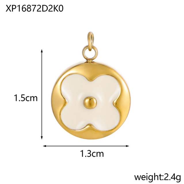 Mother shell series stainless steel charm diy jewelry accessory