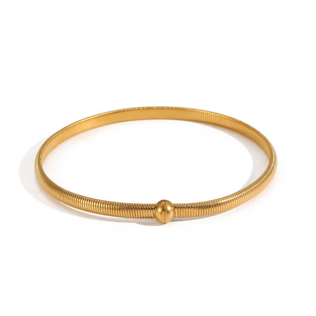 Magnetic buckle stainless steel  bangle necklace