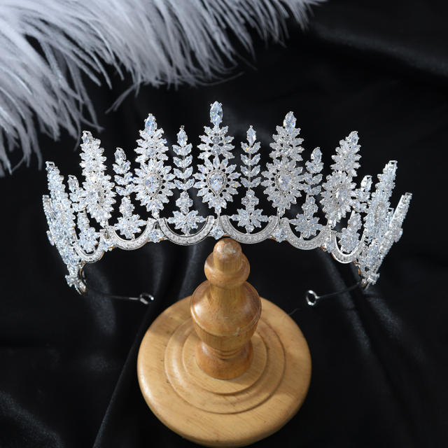 Bridal hairband luxury zircon full diamond temperament hair accessories wedding headband crown