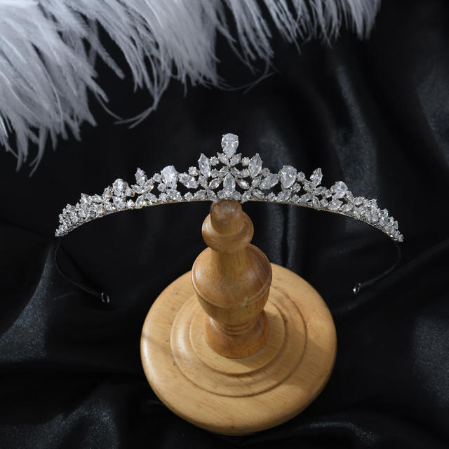 Bridal hairband luxury zircon full diamond temperament hair accessories wedding headband crown
