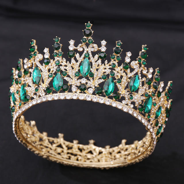 Bridal Headwear Crystal Crown Alloy Rhinestone Birthday Wedding Round Crown