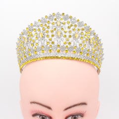 Bride Crown Hair Jewelry Laurel Baroque Queen Beauty Show Crown High-end Full Crown Zircon Crown