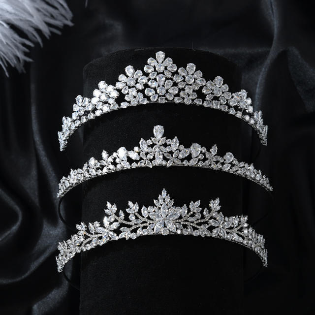 Bridal hairband luxury zircon full diamond temperament hair accessories wedding headband crown