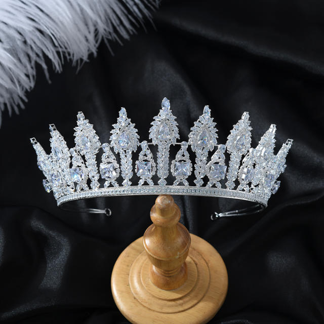 Bridal hairband luxury zircon full diamond temperament hair accessories wedding headband crown