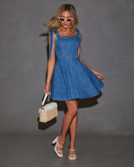2025 Summer New Temperament Commuter Fashion Sling Denim Women's dress