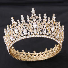 Bridal Headwear Crystal Crown Alloy Rhinestone Birthday Wedding Round Crown