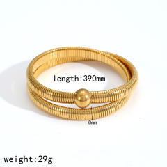 Magnetic buckle stainless steel  bangle necklace