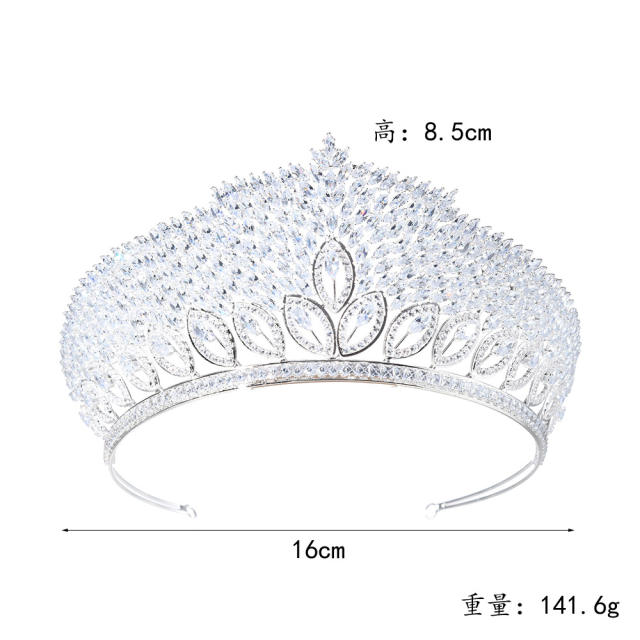 Bridal hairband luxury zircon full diamond temperament hair accessories wedding headband crown