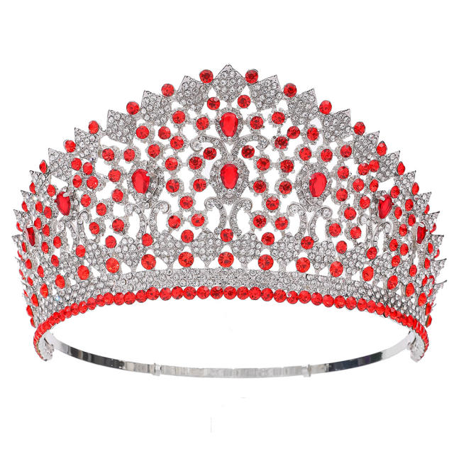 Bride Crown Hair Jewelry Laurel Baroque Queen Beauty Show Crown High-end Full Crown Zircon Crown