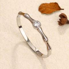 18KG Single cubic zircon bamboo bangle stainless steel bangle