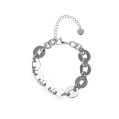 18KG geometric oval chain stainless steel bracelet