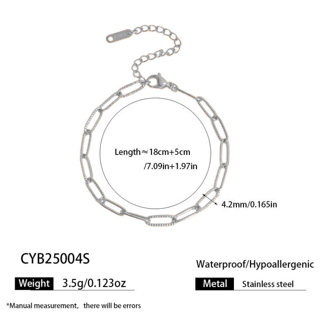 Simple stainless steel chain necklace DIY jewelry chain
