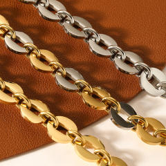 18KG geometric oval chain stainless steel bracelet