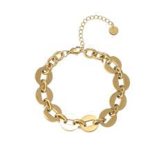 18KG geometric oval chain stainless steel bracelet