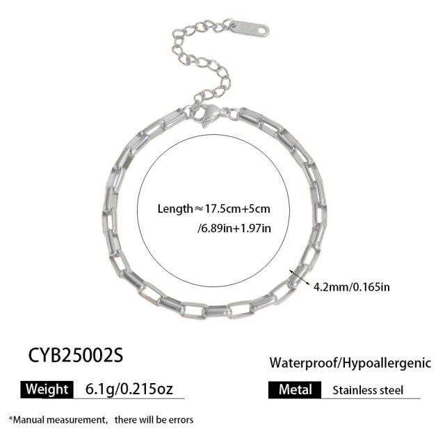 Simple stainless steel chain necklace DIY jewelry chain