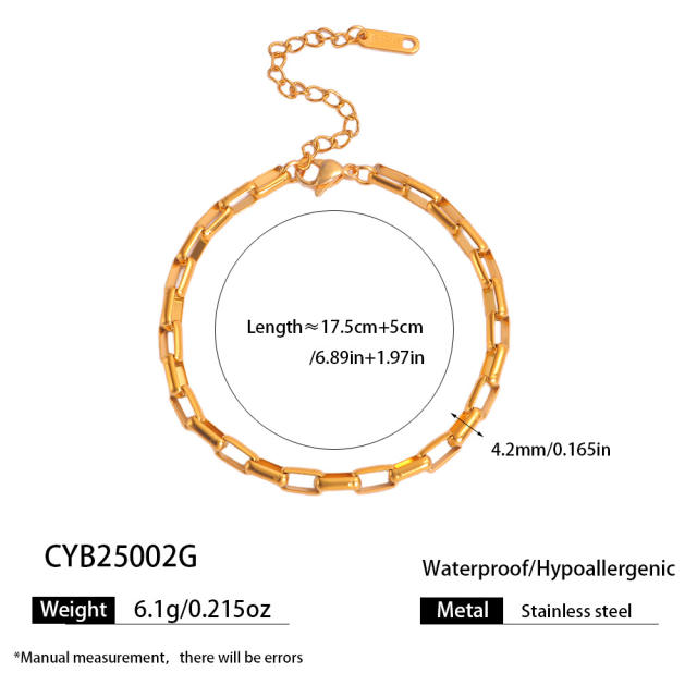 Simple stainless steel chain necklace DIY jewelry chain