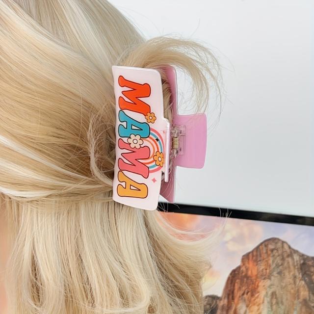 MAMA Theme large hair claw clips