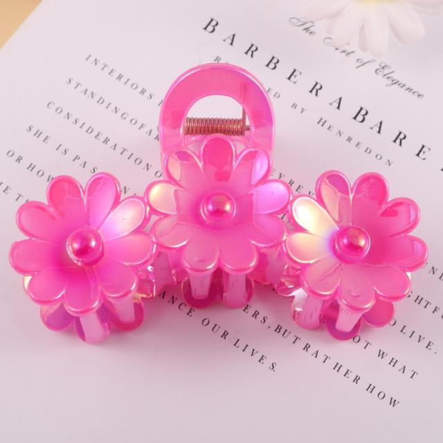 Electroplated three spell egg flower clip new sweet hair claw clips