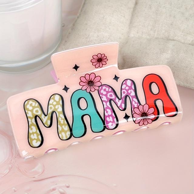 MAMA Theme large hair claw clips