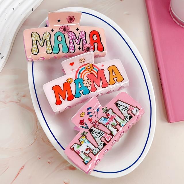 MAMA Theme large hair claw clips