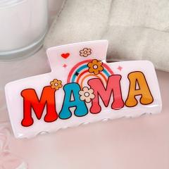 MAMA Theme large hair claw clips