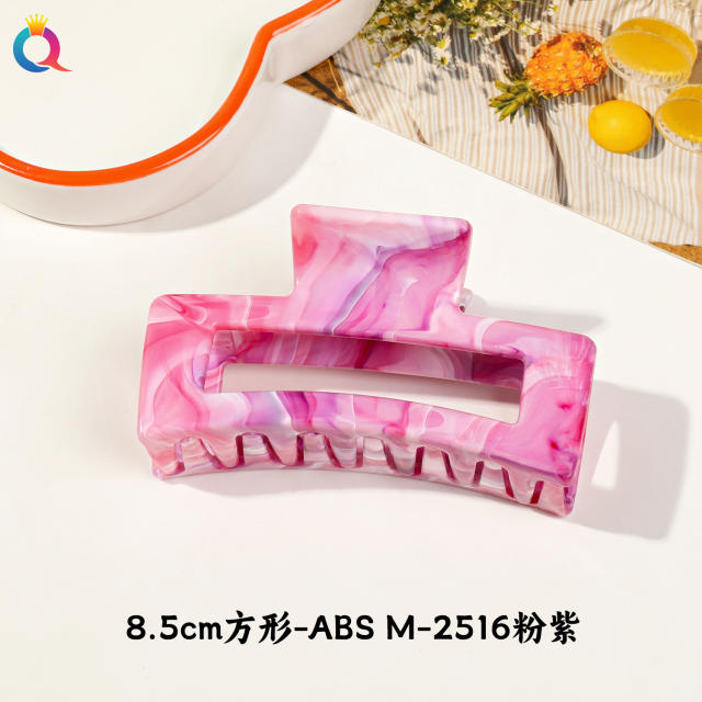 Marble egg flower popular hair claw clips
