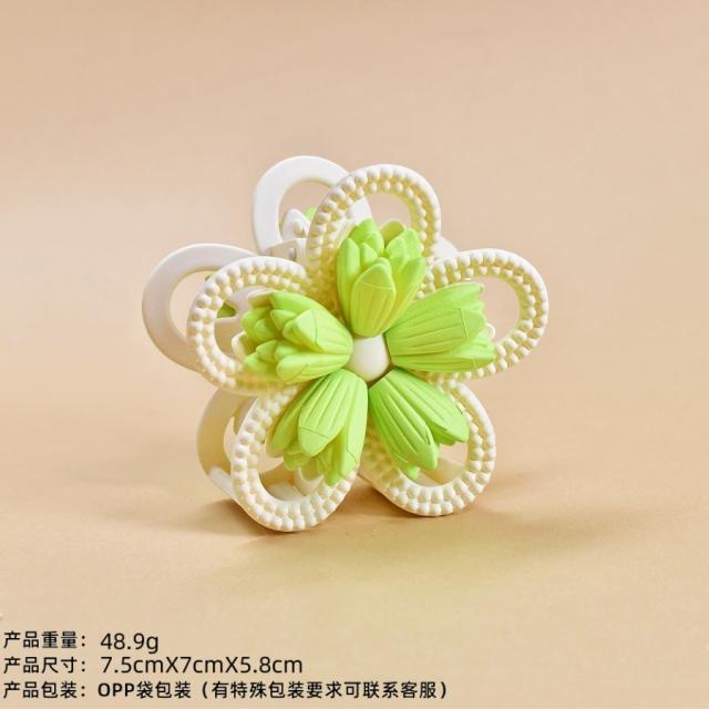 2025 Frosted Three-Dimensional Flower Hair claw clips for summer