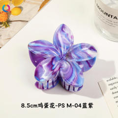 Marble egg flower popular hair claw clips