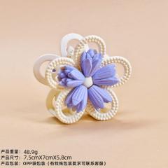 2025 Frosted Three-Dimensional Flower Hair claw clips for summer