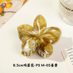 Marble egg flower popular hair claw clips