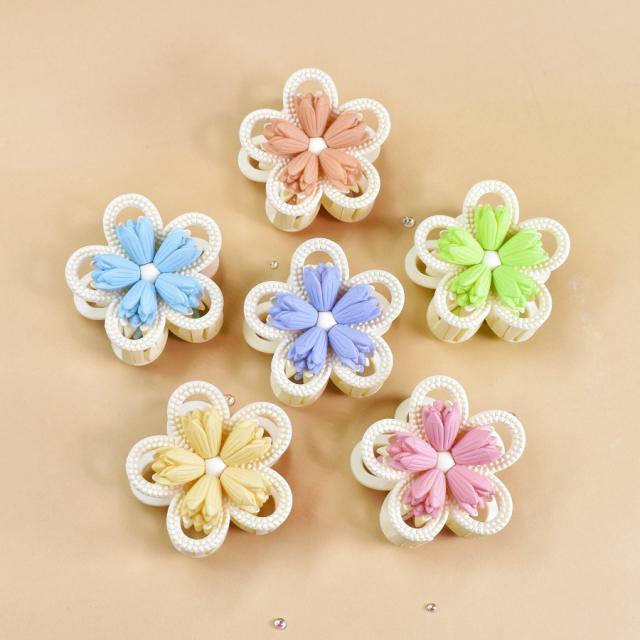 2025 Frosted Three-Dimensional Flower Hair claw clips for summer