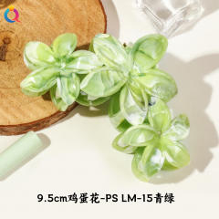 Marble egg flower popular hair claw clips