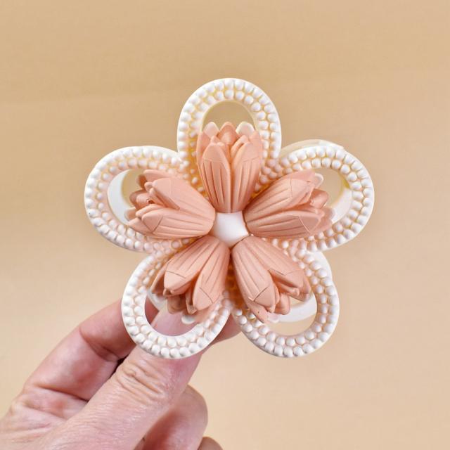 2025 Frosted Three-Dimensional Flower Hair claw clips for summer