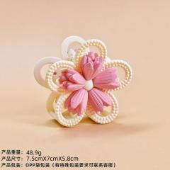 2025 Frosted Three-Dimensional Flower Hair claw clips for summer
