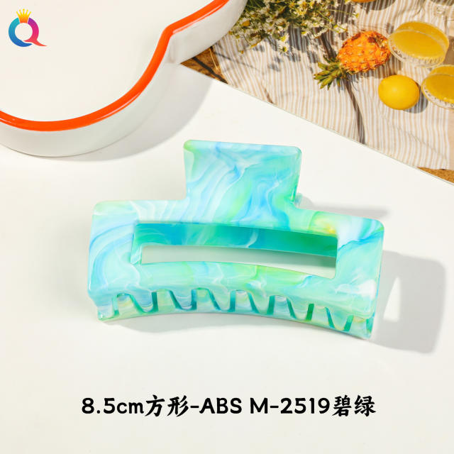 Marble egg flower popular hair claw clips