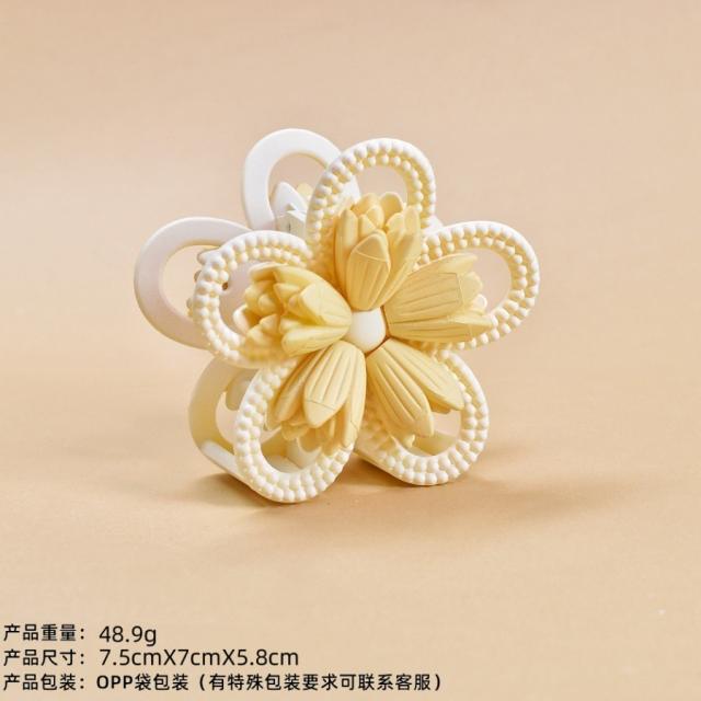 2025 Frosted Three-Dimensional Flower Hair claw clips for summer