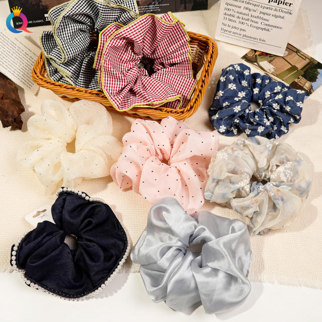 New Oversized Fabric Large scrunchiese hair ties for women
