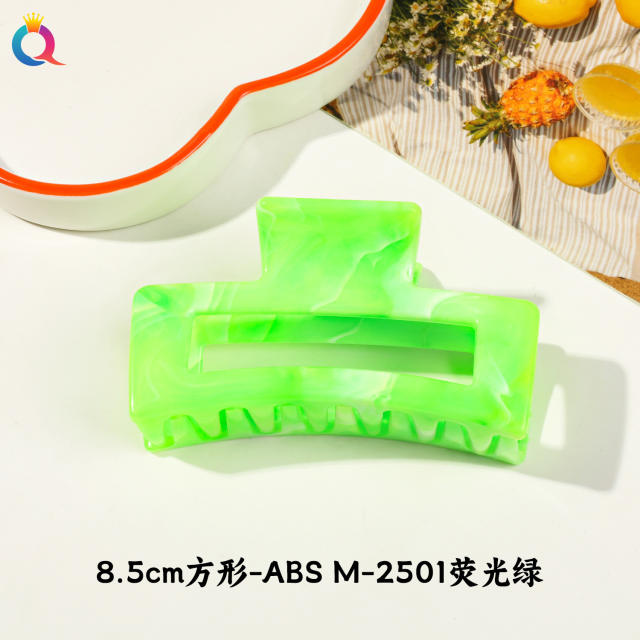 Marble egg flower popular hair claw clips