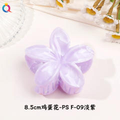 Marble egg flower popular hair claw clips