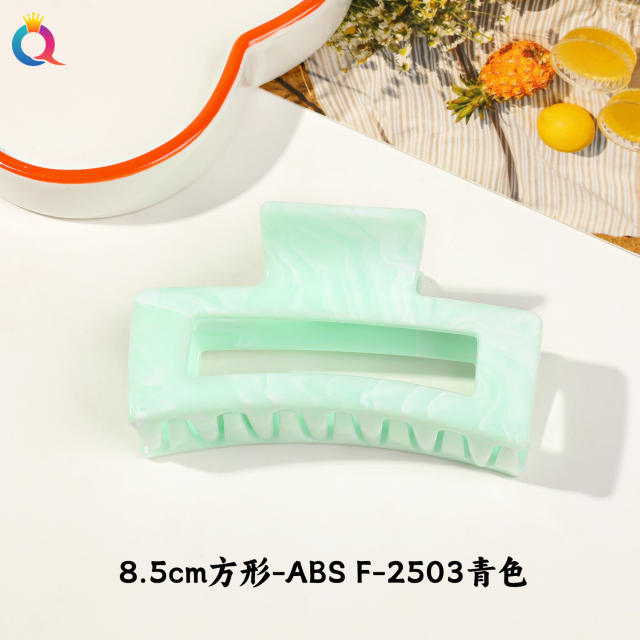 Marble egg flower popular hair claw clips