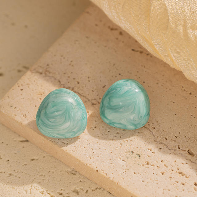 Sweet enamel butterfly star flower heart stainless steel earrings