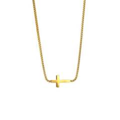 Popular side cross stainless steel necklace choker necklace