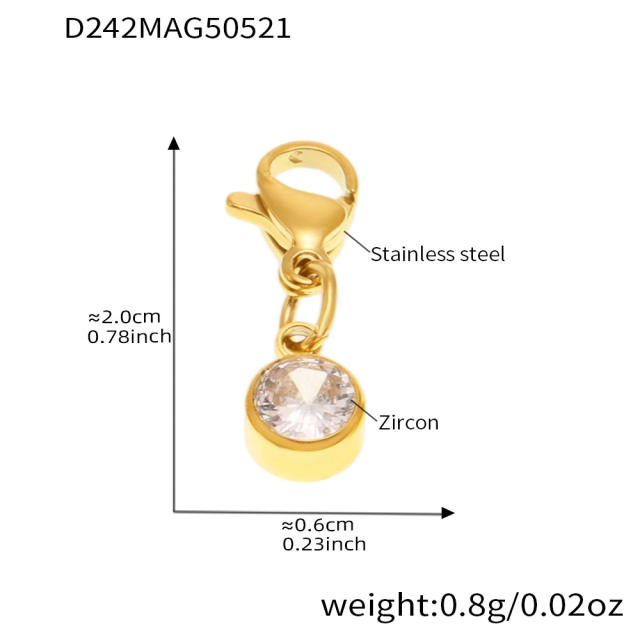 DIY multi-accessory love butterfly flower zircon bracelet stainless steel bracelet anklet