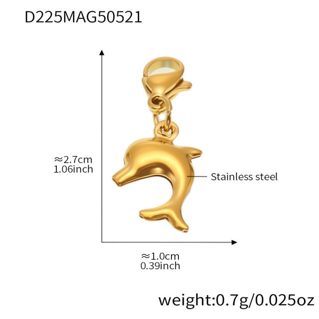 5A cubic zircon multi charm stainless steel bracelet anklet
